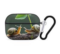 Strawberry Snail AirPod Pro Case, Anti Scratch Hard PC Cover with Keychain, AirPod Pro 2nd/1st Case Accessories for Women Men, Black-Style