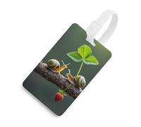 Strawberry Snail Luggage Tags Durable TPU Suitcase Tag with Info Card, Scratch-Resistant Bag Tags for Suitcases, Travel Bags & Backpacks, Easy to Identify