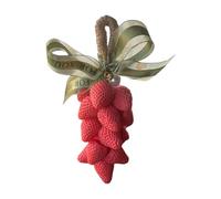 Strawberry Soap on a Rope, Handmade Bunch Shaped Bar Artisans, Handcrafted Strawberry Soaps, Portable Natural Manual Soaps Decorative, Exquisite Home Decor for Bathroom Kitchen (Red)
