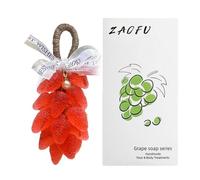Strawberry Soap on a Rope, Handmade, Strawberry Cluster Shaped Soaps, Handcrafted For Soap Strawberry-Shaped Natural Manual