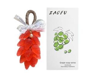 Strawberry Soap on a Rope, Handmade, Strawberry Cluster Shaped Soaps, Handcrafted Natural Manual Strawberry-Shaped Soap for Washing Hands
