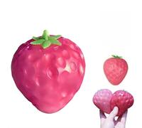 Strawberry Squishies,Stress Relief Soft Simulation Mango Fruit Squeeze Color Changing Toys,Novelty Fidget Sensory Food Fun Stretchy Hand Toys,Easter Basket Stuffers Gifts for Kids Adults (small)