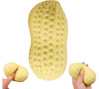 Strawberry Squishy Fidget Toy, Soft Squeeze Stress Relief Toy for Kids Adults, Realistic Fruit Sensory Toy for Anxiety Relief Party Favors Birthday Gifts (Peanuts 1Pc)