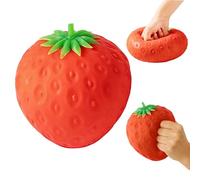 Strawberry Squishy Toy, Slow Rising Sensory Fidget Toy, Soft Stress Relief Squeeze Ball, Handmade Realistic Food-Themed Squishies for Kids & Adults, Anxiety Relief Gift for Boys Girls
