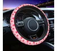 Strawberry Steering Wheel Cover Universal 14.5-15 Inch Car Wheel Protector Anti-Slip Car Steering Wheel Accessories for Women Girls