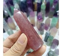 Strawberry Stone Little Column Crystal Ore Home Office Decoration Craft Gifts 70-90mm (Size : 1pc) Gemstone Stone