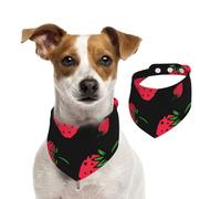 Strawberry Strawberry,Pet Bib Scarf Cats Dog Bandana Dogs Towel Bib Adjustable Pet Scarf,M
