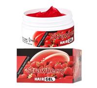 Strawberry Strong Curl Hold Control Hair Gel, High Shine Braiding Gel for Twists, Locs, Cornrows for Curly Hair, Styling Gel Long Lasting Non-Greasy No Flake Edge Control, 3.53 Fl Oz