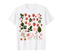 Strawberry Summer Flower Nature Lover Floral Cottagecore T-Shirt