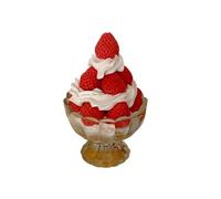 Strawberry Sundae Dessert Scented Candle - Cute Cream Ice Cream Cup Design Aromatherapy Decorative for Home Decor (A Strawberry Scent)