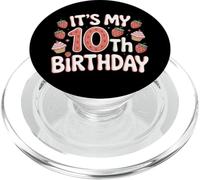 Strawberry Themed It's My 10th Birthday Bash PopSockets PopGrip for MagSafe