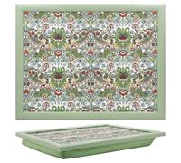 The Leonardo Collection William Morris Strawberry Thief Laptray With Bean Bag for Serving Dishes | Lovely Lap Trays for Eating on Lap for Dinner or Breatfast | Newly Designed Food Trays for Lap