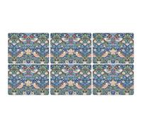 Strawberry Thief Placemats Blue from Morris & Co Pimpernel Collection Set of 6