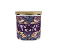 Strawberry Thief Purple Personalised Storage Canister - Morris Inspired Tapestry Artwork - Enamel Kitchen/Home Gifts