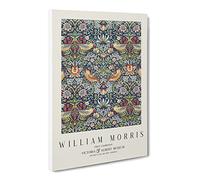 Strawberry Thief Vol.2 By William Morris Canvas Print | Gallery Wrapped 30mm Frame Wall Art | 30x20 inches | Ready to Hang | Classic Still Life Picture | Living Room Bedroom Lounge Office
