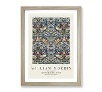 Strawberry Thief Vol.2 By William Morris Classic Painting Framed Wall Art Print, Ready to Hang Picture for Living Room Bedroom Home Office Décor, Oak A3 (34 x 46 cm)