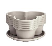 Strawberry Tower - Grow Up Maximize Space | 5 Tier Vertical Stackable Drainage Pot Strawberry Tower | Gardeners & Urban Farmers, Planter For Patio Balcony Deck Porch Terrace Courtyard Outdoor Vegetabl