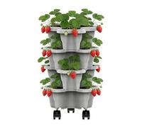 Strawberry Tower Planter | Multi-Tier Vertical Drainage Stackable | Indoor Outdoor Gardening Pots,for Garden Yard Farm Balcony Lawn Home Apartment