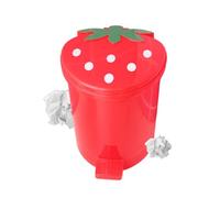 Strawberry Trash Can with Lid | Countertop Garbage Bin | Cute Waste Paper Organizer | Home, workplace, Kitchen Storage Bucket for Paper and Small Trash