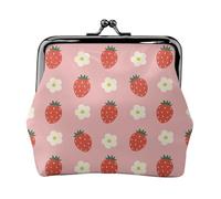 Strawberry(U) Coin Purse, Kiss-lock Change Purse Wallets, Small PU Leather Coin Purse for Women