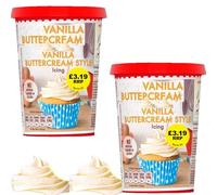 Strawberry & Vanilla Buttercream Icing PMP - Smooth & Creamy Dessert Flavours - bck (2 x Pack, Vanilla Icing)