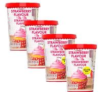 Strawberry & Vanilla Buttercream Icing PMP - Smooth & Creamy Dessert Flavours - bck (4 x Pack, Strawberry Icing)