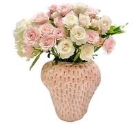 Strawberry Vase Decorative Ceramic Vase Flower Vase For Centerpieces Living Room Kitchen ( Color : Pink , Size : 8.3x9.3inch/21x23.5CM )