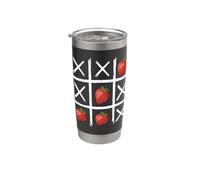 Strawberry Vintage Tic-Tac-Toe Stainless Steel Insulated Tumbler