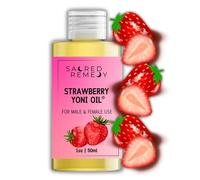 Strawberry Yoni Oil Potent, Hydrating, Moisturising Lotion Oil. 100% Natural & Vegan. Balances PH Level & Fresh Scent with Vitamin E (50ml)