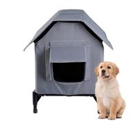Stray Cat Shelter, Elevated Pet House, 18.11x12.99x14.57 Inches Enclosure with Insulated Feature, Weatherproof Winter Cabin, Outdoor Yard Item with Style, Home Accessories for Community Balconies