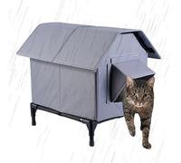 Stray Cat Shelter,Insulated Waterproof Elevated Kitten House | Warm Shelter Animal Enclosure | for Community Balcony Patio Garden Yard Lawn