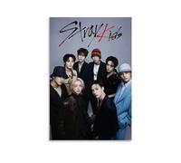 Stray Children Group Poster Portfolio - Decorative Canvas Wall Art - Modern Family Bedroom Decor - 12x18inch (30x45cm)