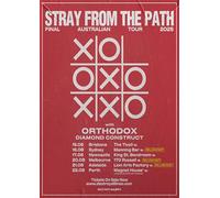 Stray From The Path Australia Tour 2025 A3 Print Poster Wall Art Home Decor Album Gift Present Photo Living Room Dining Room Bedroom Unframed Concert Tour Gig Arena Stadium Event