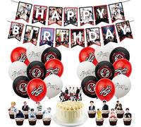Stray-K 32PCS Creative Birthday Party Kit - Banner, Balloons, Flags & Inserts for Stray-K Theme Party