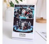 Stray-K Karma Desk Calendar 2026 K-Pop Hwang Hyun Jin Felix Table Calendar for Stay New Year Holiday (E)