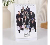Stray-K KARMA Desk Calendar 2026 K-Pop Hwang Hyun Jin Felix Table Calendar for Stay New Year Holiday (C)