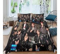 Stray Kids Bedding Duvet Cover Set Double(200x200cm) Bed Set 3D SKZ Comforter Cover Stray Kids Pattern Decor Bedspread Cover