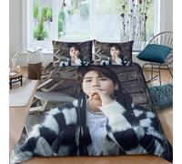 EOASNRTCB Stray Kids Duvet Cover Set 3D Stray Kids Kids Bedding Set Ultra Soft Microfiber Polyester Comforter Cover Quilt Cover with Zipper Closure King（220x240cm）