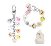 Stray Kids Keychains, SKZOO Acrylic Keychains, Stray Kids Merch, 2-Piece SKZ Fan Merchandise Set, Creative Cute Cartoon Keychains for Backpack Accessories and Keyrings Multicolor