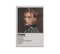 Stray Kids Members Hyunjin Poster Hyunjin Presentation Poster Korean Pop Boy Band Poster Wall Art Print Retro Aesthetic Room Decor Painting Canvas Posters for Home And Office Decorations 16x24inch(40x