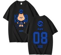 StrayKids T-Shirt Cotton Blouse Unisex SKZ Skzoo Tshirt Karma Bang Chan Chanbin Lee Know Hyunjin Han Felix Seungmin I.N Fans Round Neck Looser Short Sleeve Top