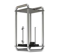 Streacom DA6 SFF Vertical Open Frame Steel PC Case - Chrome