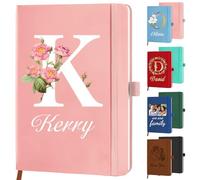 STREADVE Personalised Notebook Journal with Initials Name Custom Notepad for Women Daughter Customised College Ruled Notebooks Lined Journals Gift for Mothers Day Mom Her Birthday Graduation