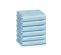 Streak Free Miracle Cleaning Cloths Easy Clean Nanoscale,Fish Scale Microfiber Window Mirror Glass Car Stainless Steel Cleaning,Lint Free Dish Cloth Wine Glass Polishing Towel,Reusable,Pack 6,Blue