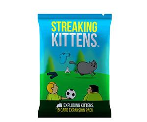 Streaking Kittens Expansion Pack by Exploding Kittens - 2-5 Players - Ages 7+ - 15 Minutes to Play - Exploding Kittens Original Game Required - Party Game, Family Game Night, Kid and Adult Card Game