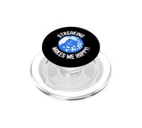 Streaking Makes Me Happy! - Petri Dish, Funny Microbiology PopSockets PopGrip for MagSafe