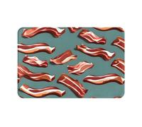 Streaky Bacon Pattern Print Ultra Thin Door Mat,Rug Perfect for Indoor Front Door,Back Door,Patio and Entryway