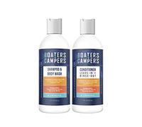 STREAM 2 SEA Boaters and Campers Hair Shampoo and Conditioner Set 120ml Reef Safe Fragrance Free All Natural Shampoo and Conditioner for Camping, Hiking and Boating, Paraben Free Hair Care