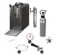 Under counter Complete set - Beer Dispenser, Beer Machine - STREAM 50 beer case, flow cooler 2-line dry cooler, up to 55 liters/h Type G, KeyKeg