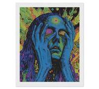 Stream Glitchy Trippy Psychedelic Music Custom Diamond Art Painting Kits for Adults Vertical Full Drill Picture for Home Wall Decor